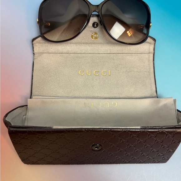 Gucci Oversized Sunglasses GG 3525/K/S Brown Gradient - Picture 11 of 11